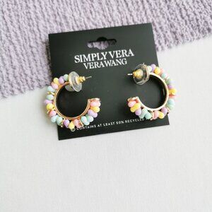 Simply Vera Beaded Hoop Earrings Colorful Fashion Jewelry Trend